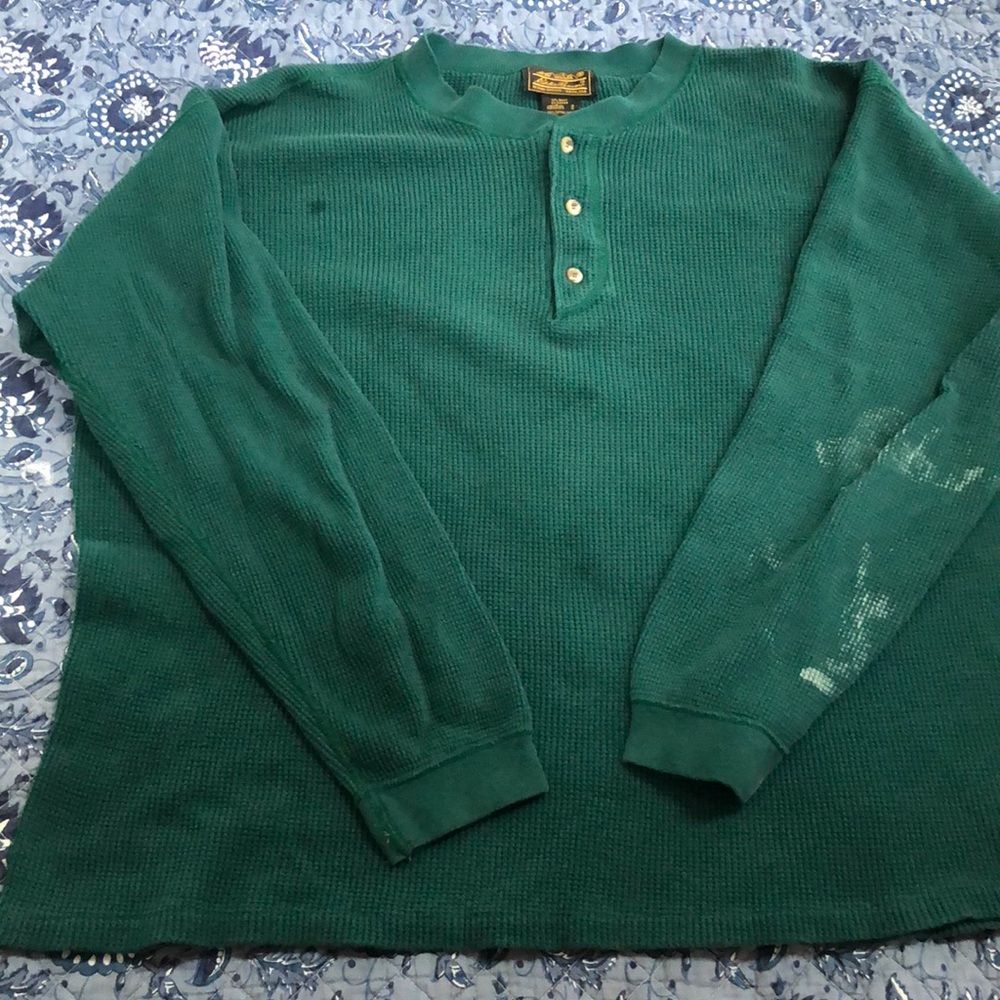 Waffle knit Henley